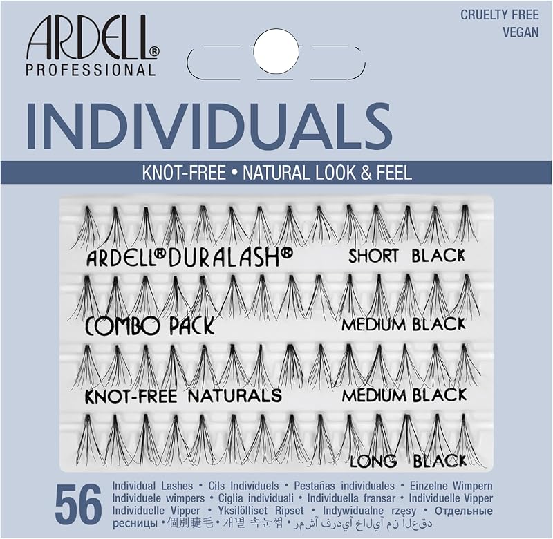 Ardell Duralash Individual Naturals Knot-Free Combo Black False Lashes