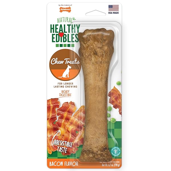 NYLABONE HEALTHY EDIBLES NATURAL DOG CHEWS LONG LASTING...