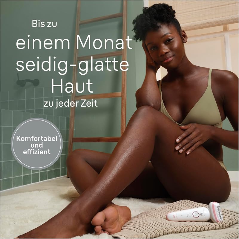 Epilierer Damen Silk-épil 9, Ladyshaver, 9-130, Weiß/Rosa