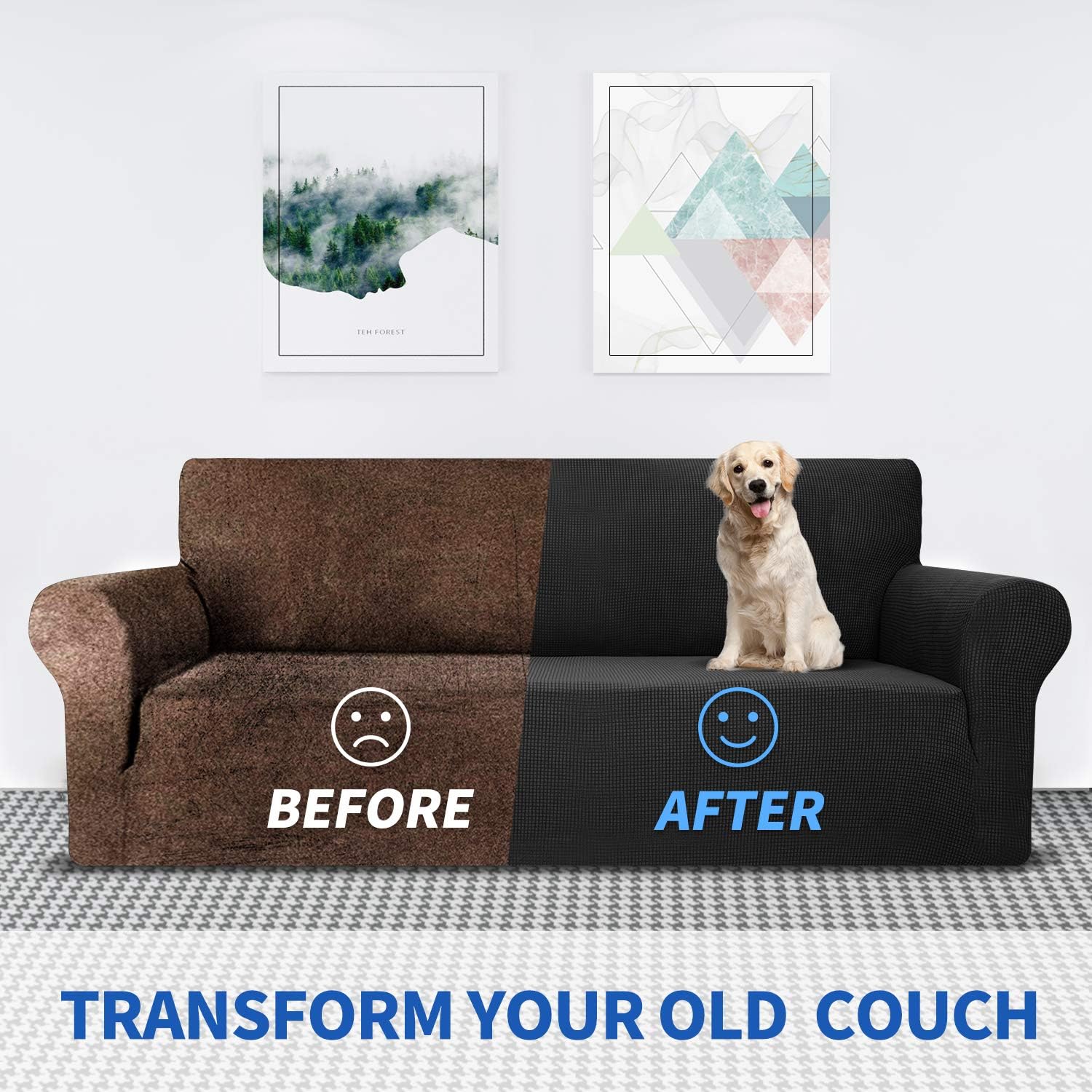 MAXIJIN Super Stretch Couch Cover for 4 Seater Couch - Image 5