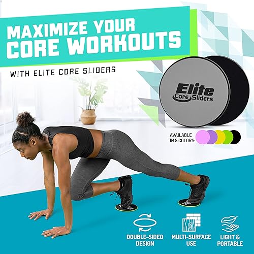 Elite Sportz Core Sliders for Working Out Pack of Compact