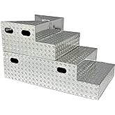 Chrome Plated Deluxe Breakable Ring Stairs for Wrestling Figure Rings | Breaks Apart Into 2 Pieces with Built-In Handles for Wrestling Figure Matches, Displays &amp; Toy Photography