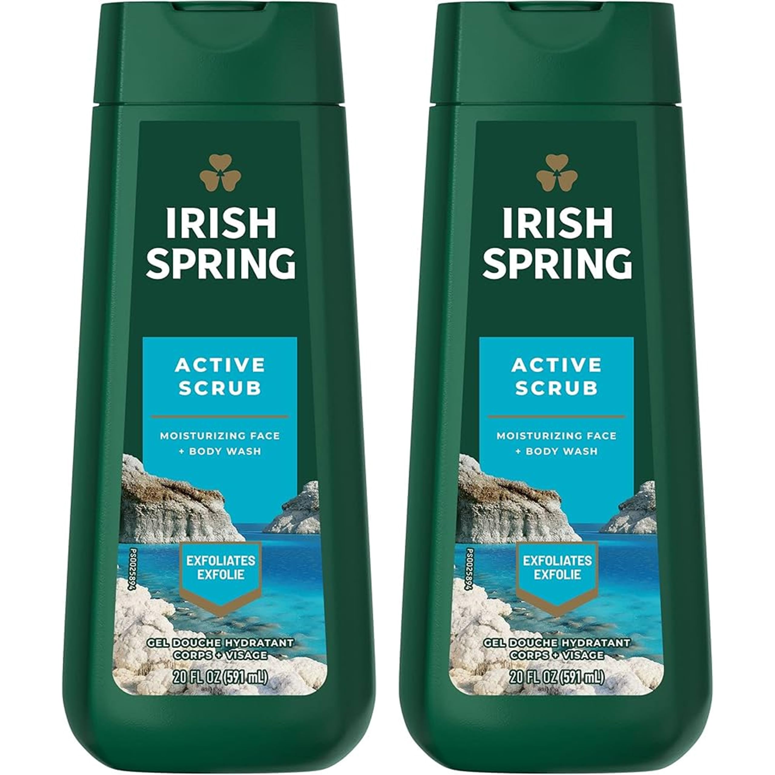 Irish Spring Body Wash, Deep Action Scrub 18 oz (Pack of 2)
