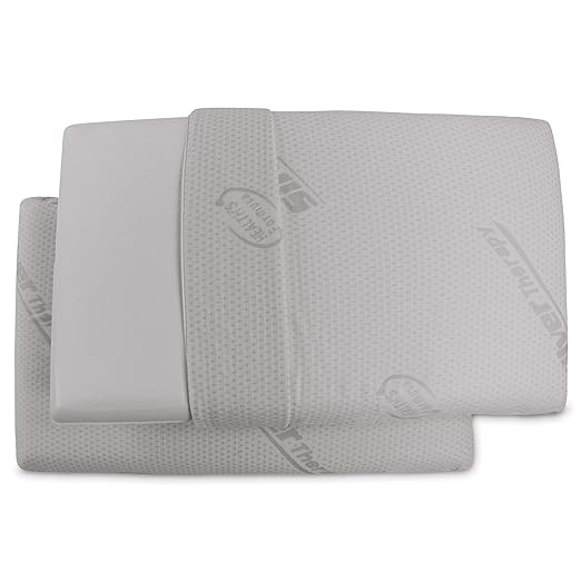 Pair Of Pisolo Memory Foam Pillows 100 Made In Italy Silver