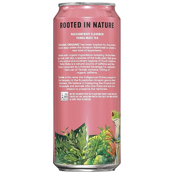 YACHAK YERBA MATE DRINK, PASSIONFRUIT, 16 FL OZ (PACK OF 12)