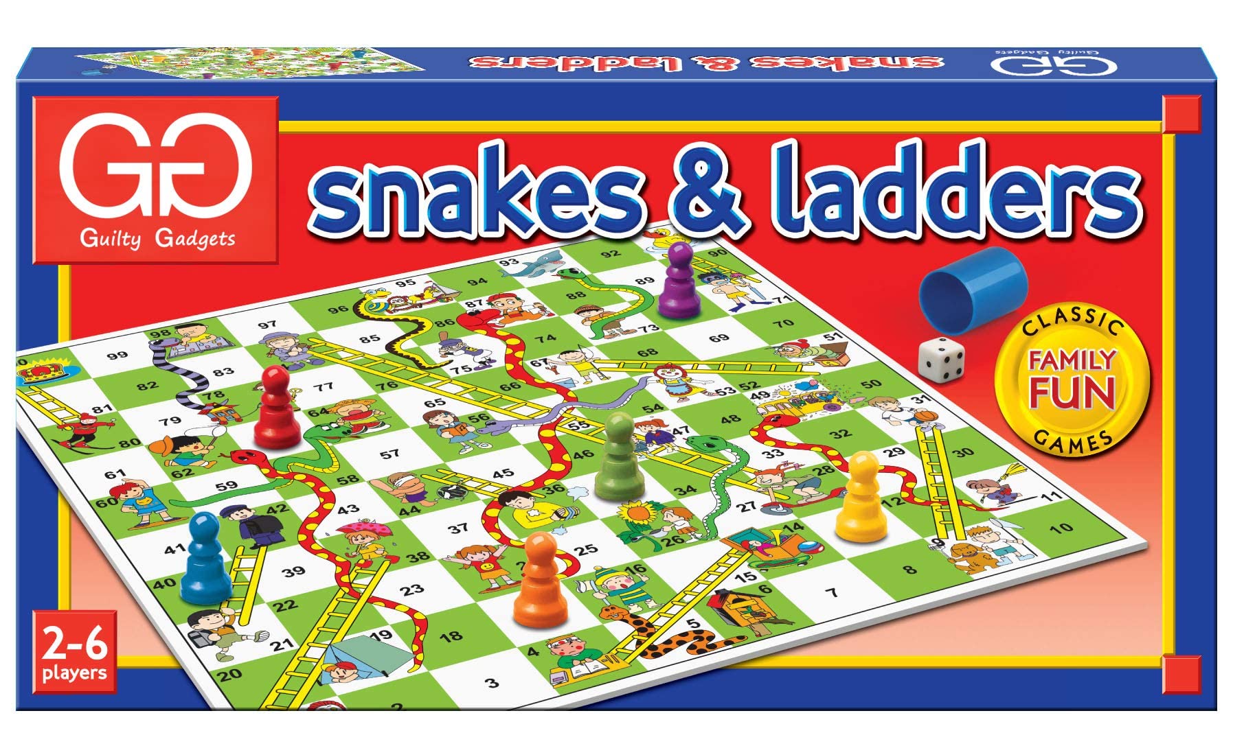 Folding Snakes and Ladders Set Traditional Board Games for Adults Kids Beginners Children Indoor Fun Ideal Box Set