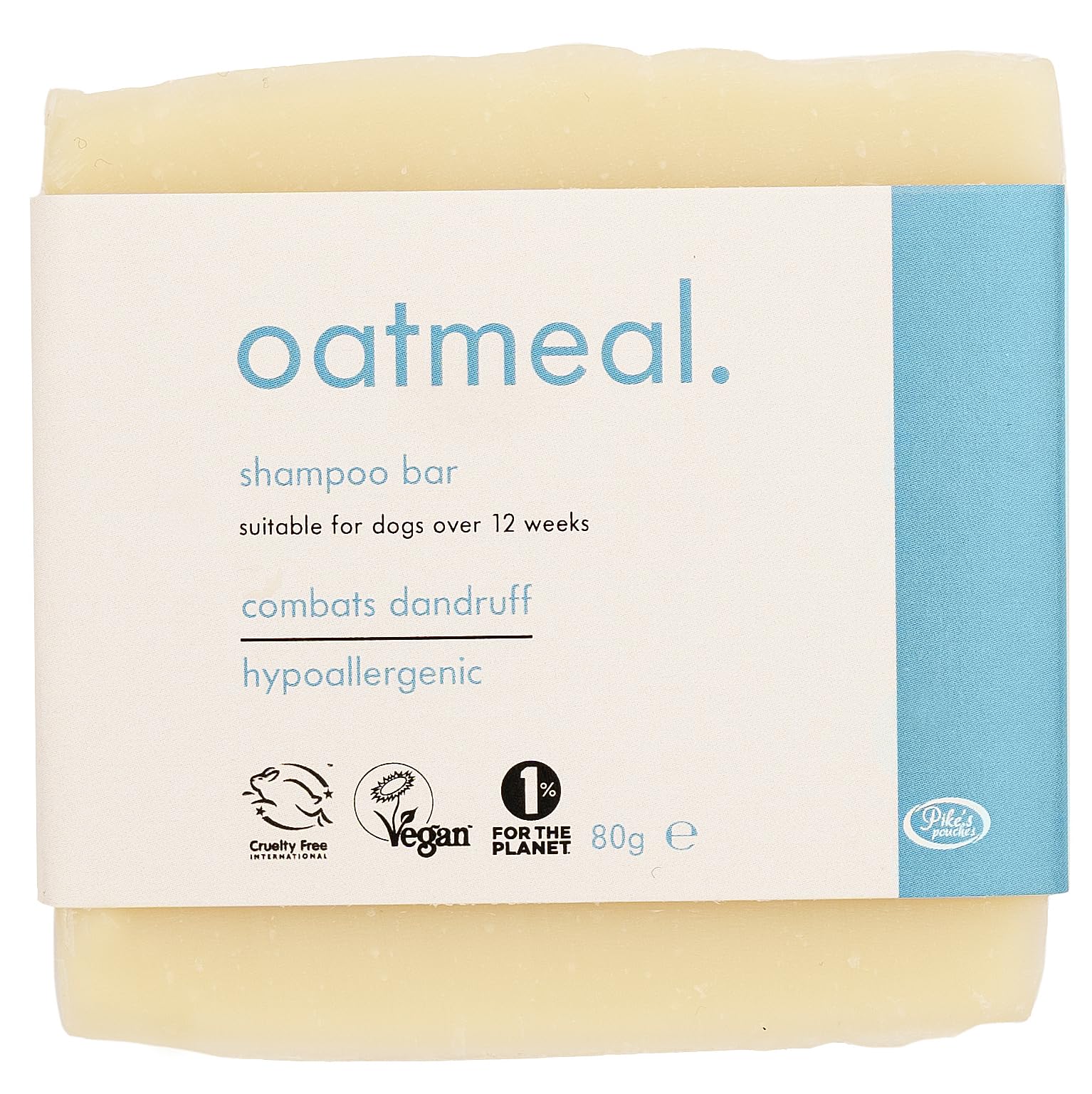Oatmeal Dog Shampoo Soap Bar for Allergies, Itchy Skin & Dandruff 80g – Anti-Allergy & Anti-Dandruff | 100% Natural & Hypoallergenic | Gentle on Sensitive Skin | Lavender Scented | Vegan & UK Made
