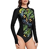 Cagola Rash Guard for Women Zipper Long Sleeve Swimsuits Full Coverage Swim Shirt Rashguard Tops Uv Water Shirts for Ladies
