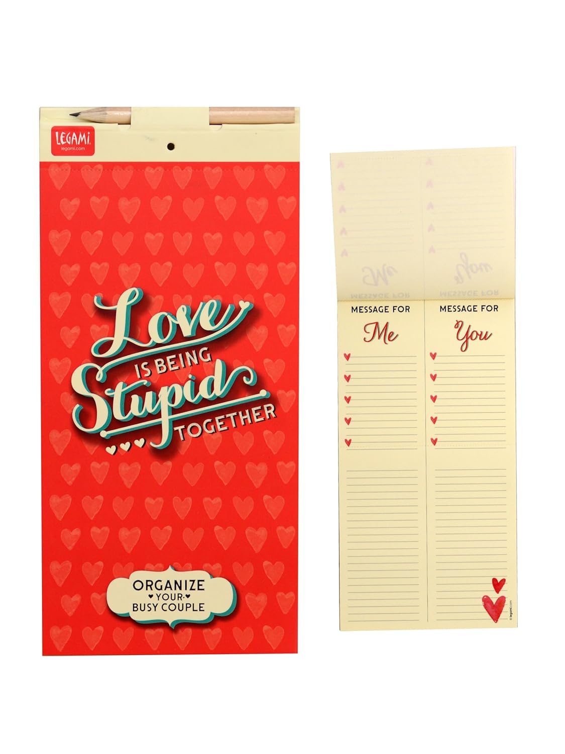 Libreta para nevera Legami Love is Being Stupid Toghether: Amazon ...