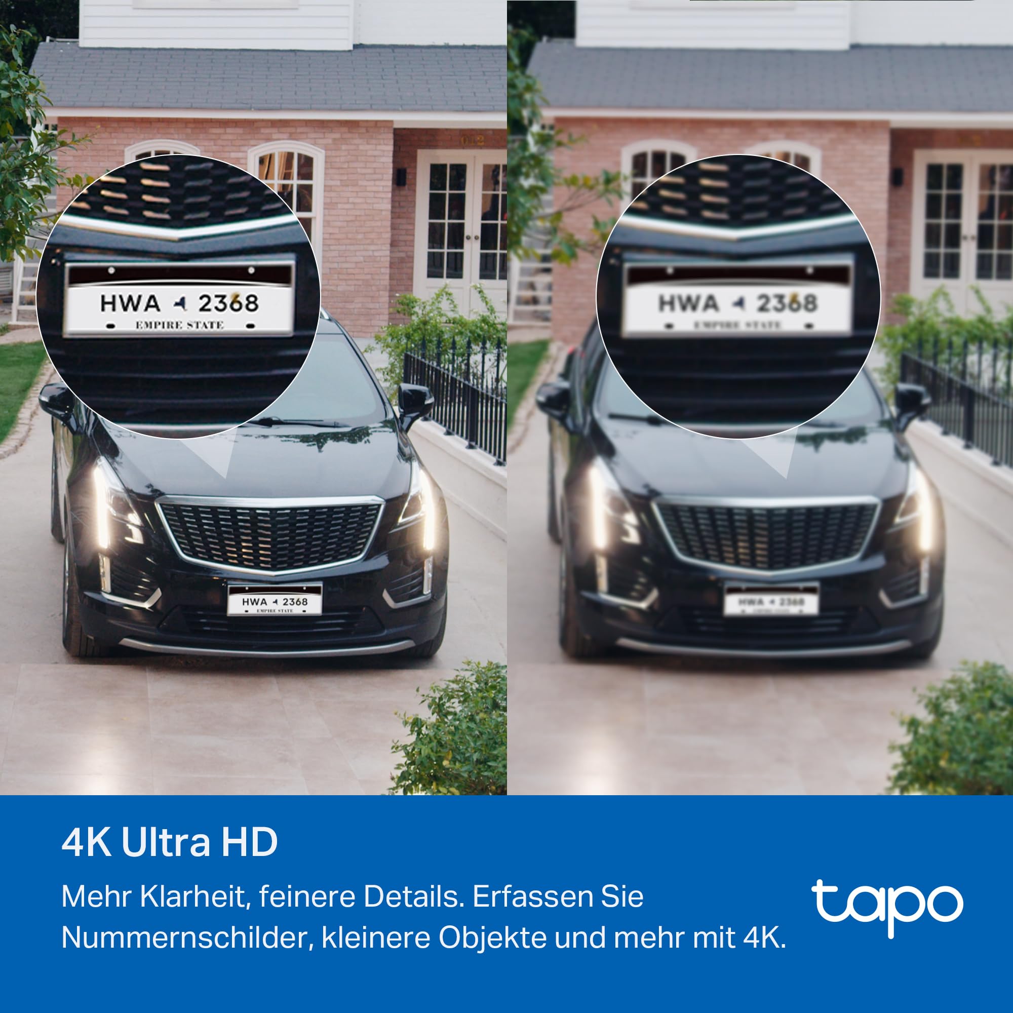 Tapo C460 KIT 4K 8MP Solar Überwachungskamera Aussen Akku, Starlight-Farb-Nachtsicht, Dual-Band WLAN, Magnetfuß, Verschlüsselte microSD-Aufzeichnung, KI-Erkennung, 10000-mAh-Akku 4