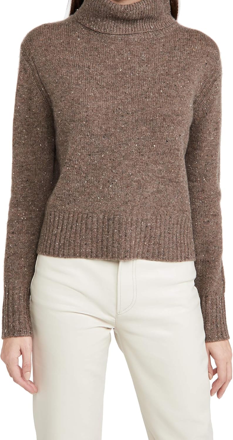 Buy 360SWEATER Women's Ashlyn Cashmere Sweater, Mocha, Brown, Small at