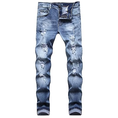 Buy Voeeron Men S Skinny Slim Fit Distressed Ripped Jeans Denim Pants Online In Italy B094y5rwcl