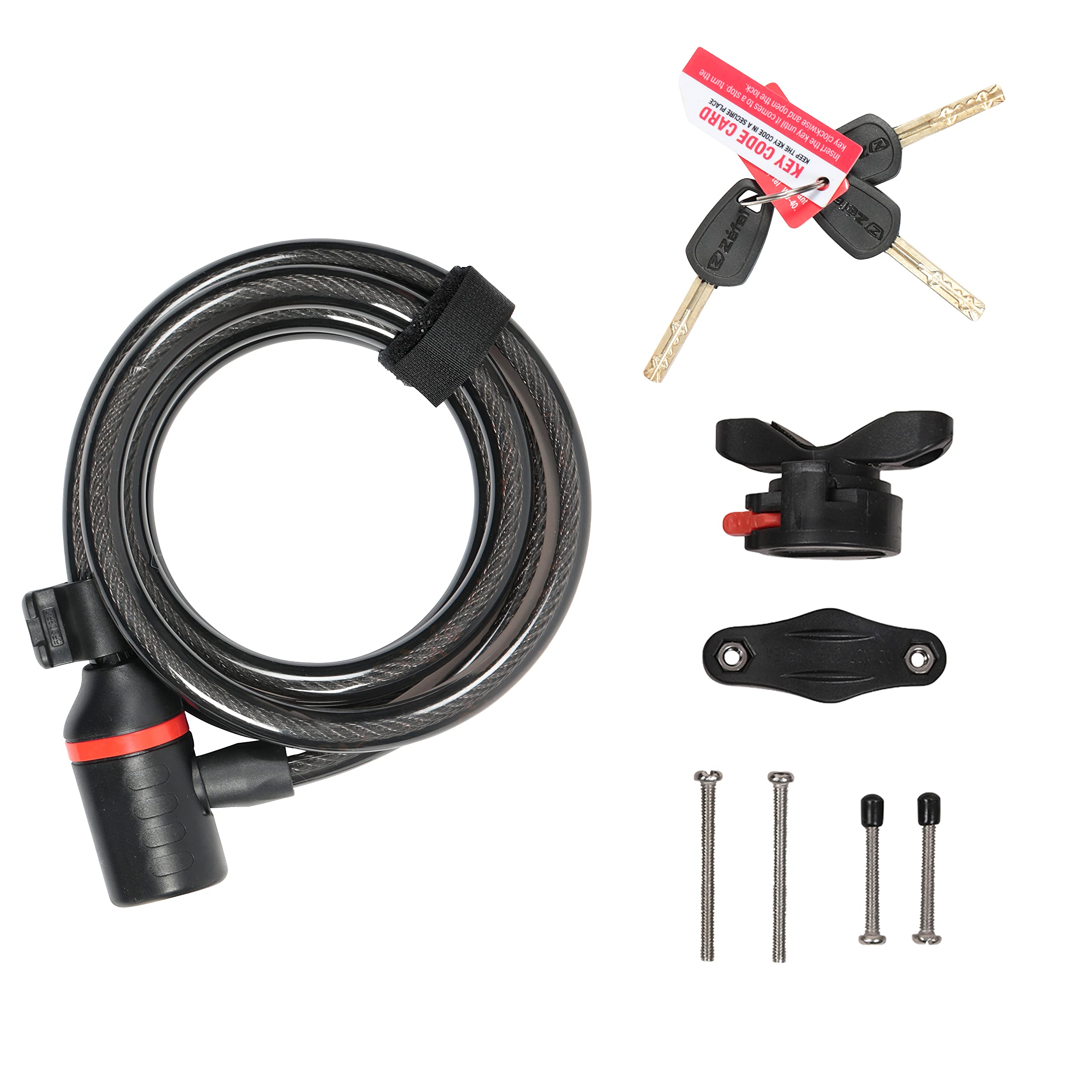 Zefal K-Traz C9 Cable Lock, Black, 185 cm