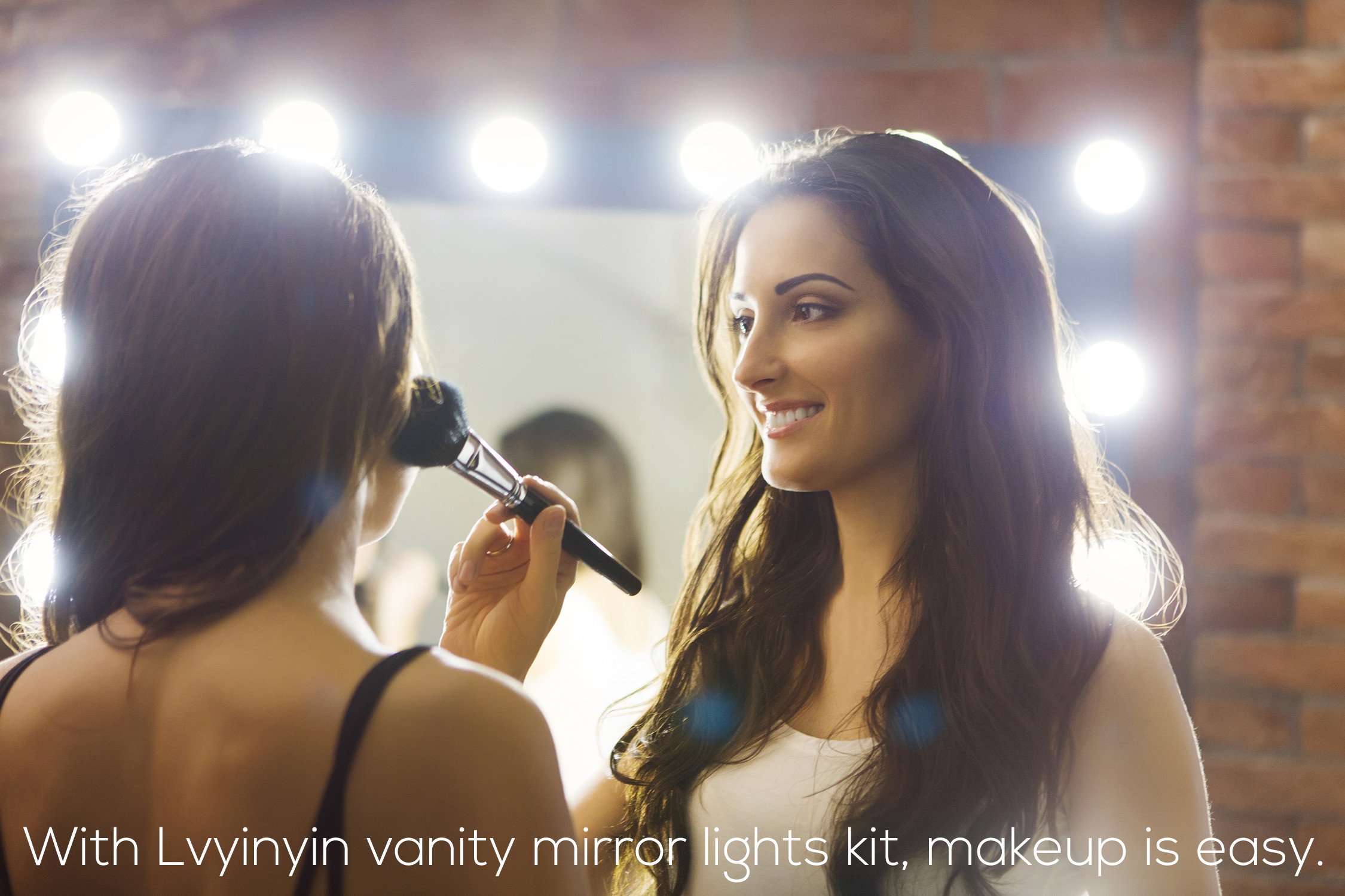 Lvyinyin Vanity Mirror Lights Hollywood Makeup Lighted Desk With Dimmable Circle 661757023737 Ebay