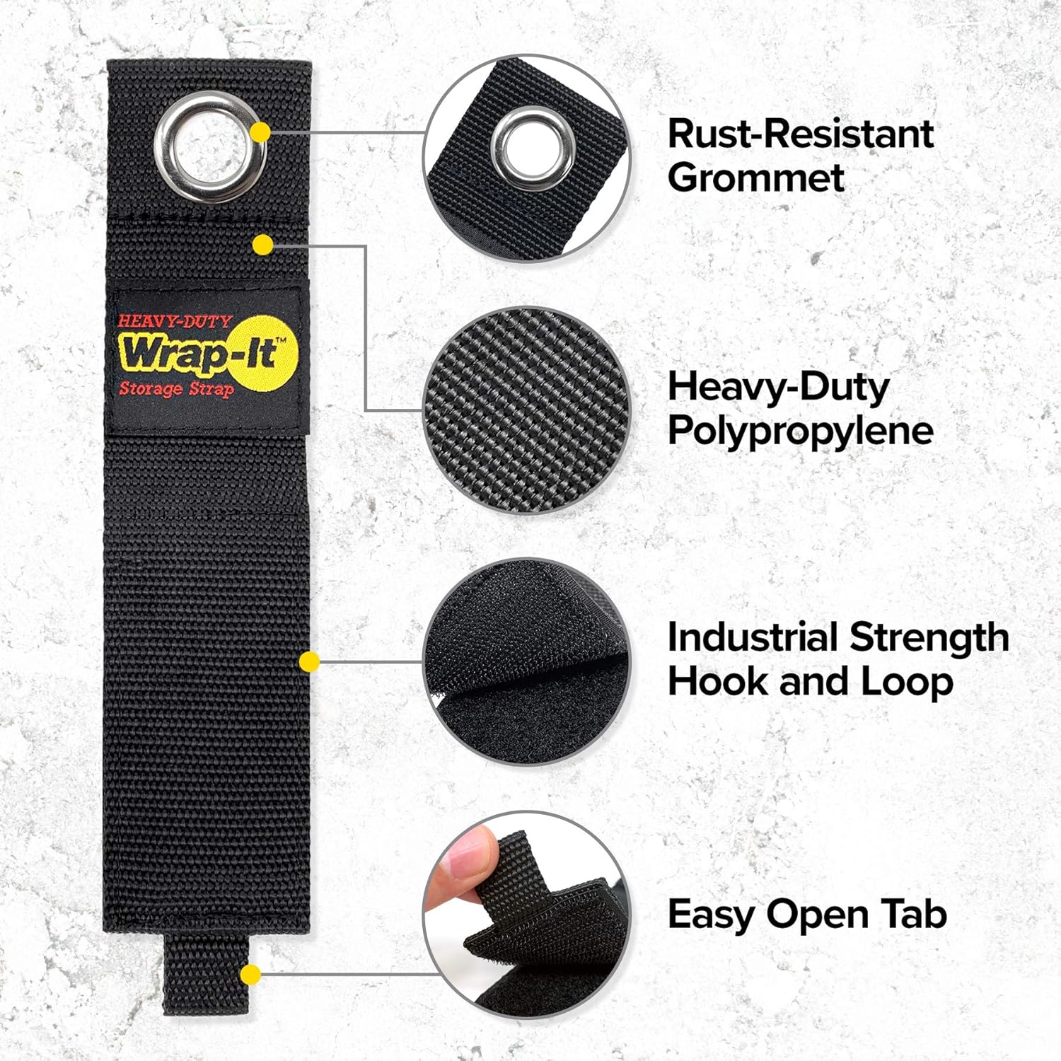 Heavy-Duty Wrap-It Storage Straps, 17-inch (6 Pack) - Hook and Loop Extension Cord Organizer Hanger, Cord Wrap Keeper, Cable Straps for Cords, Hoses, Rope, RV, Boat and Garage Storage and Organization: Home Audio & Theater