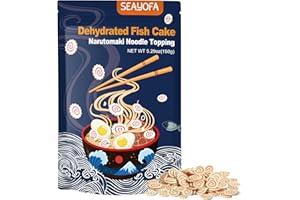 SEAYOFA 5.3oz Freeze Dried Narutomaki Fish Cake - Japanese Ramen Toppings for Instant Noodles, Udon, Soup, Camping Food & Emergency Supplies, Authentic Asian Cuisine