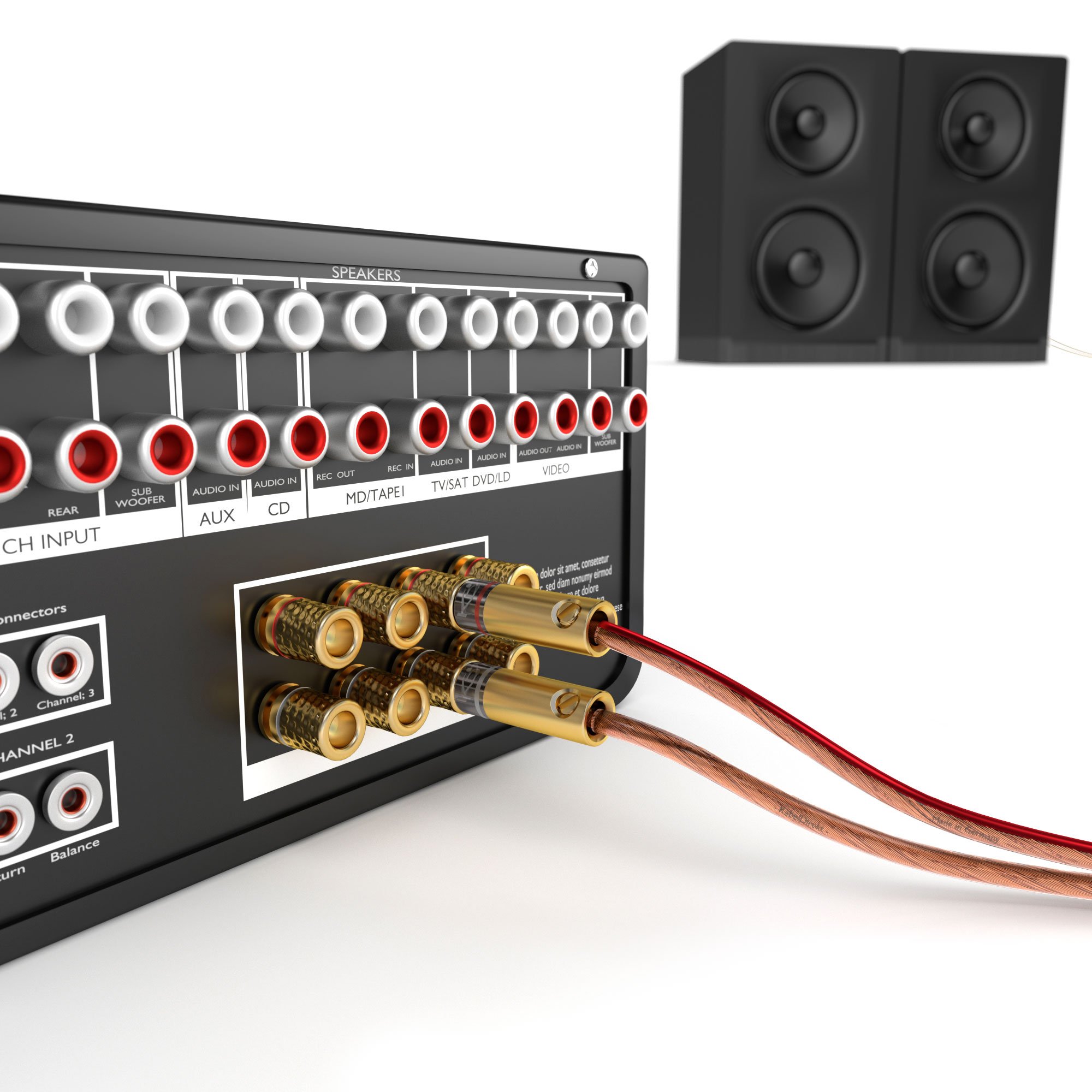 KabelDirekt Pure Copper Stereo Audio Speaker Wire & Cable Made in