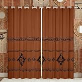 Erosebridal Western Blackout Curtains for Bedroom 2 Panel Sets 42" Wx63 L | Brown Navajo Style Aztec Window Curtains Boho Farmhouse Ethnic Geometric Pattern Southwestern Window Treatments Drapes