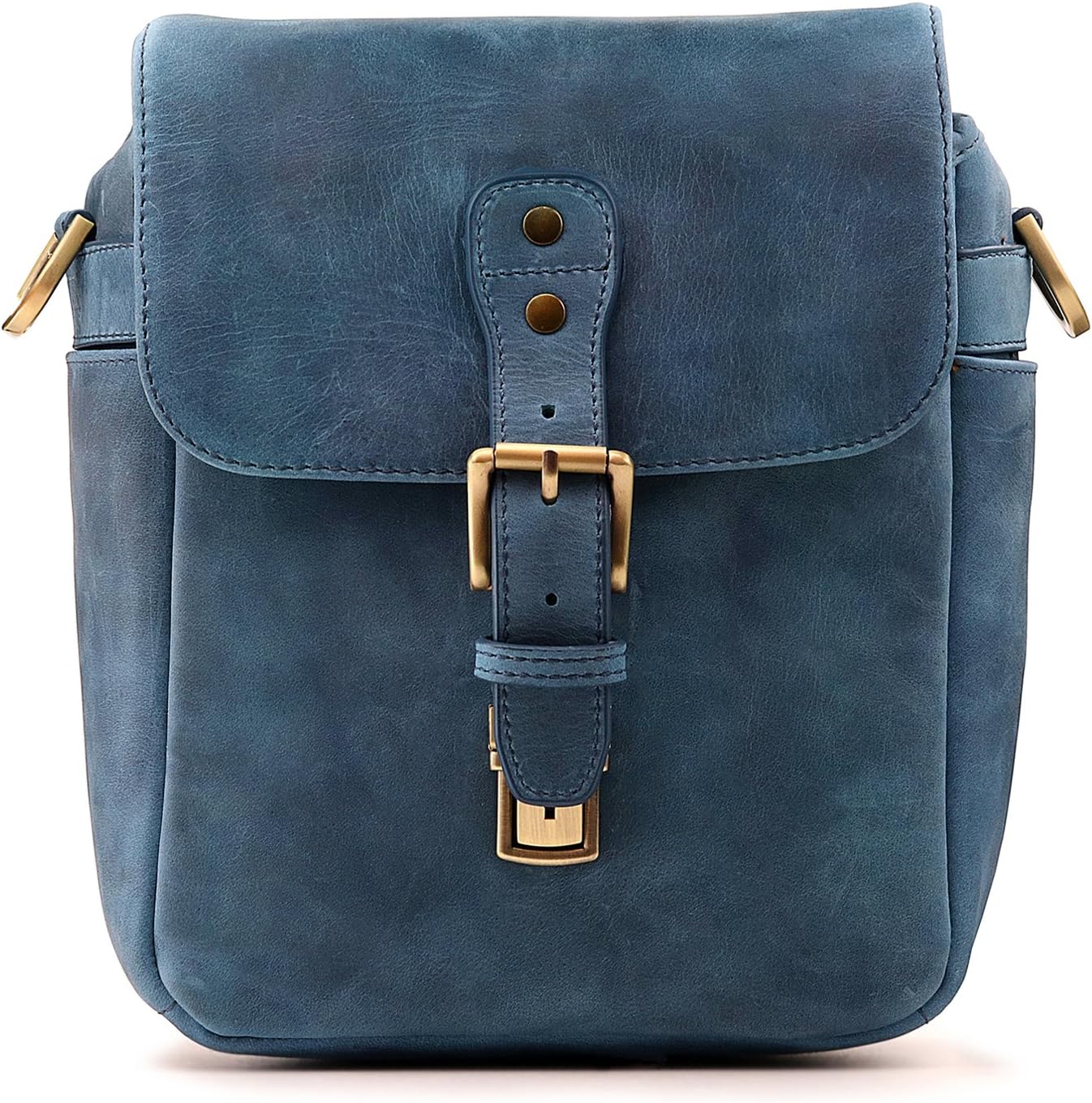 Sacoche Messenger En Cuir Véritable MegaGear Torres Mini - Pour Appareils Photo Mirrorless, Instantanés Et DSLR - Marron