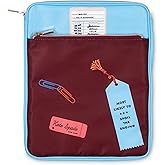 kate spade new york 11.25" x 8.5" Travel Book Pouch, Nylon Book Cover with Front & Main Zipper Pockets for Travel (Book Club)