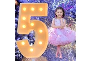 STARAISE 3FT Marquee Light Up Numbers, Large Mosaic Numbers for Balloons Frame, Marquee Light Up Letters for 15th 25th 50th 65th Birthday Decorations and Wedding Anniversary Decoration