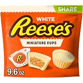 REESE'S Miniatures White Creme Peanut Butter Cups, Candy Share Pack, 9.6 oz