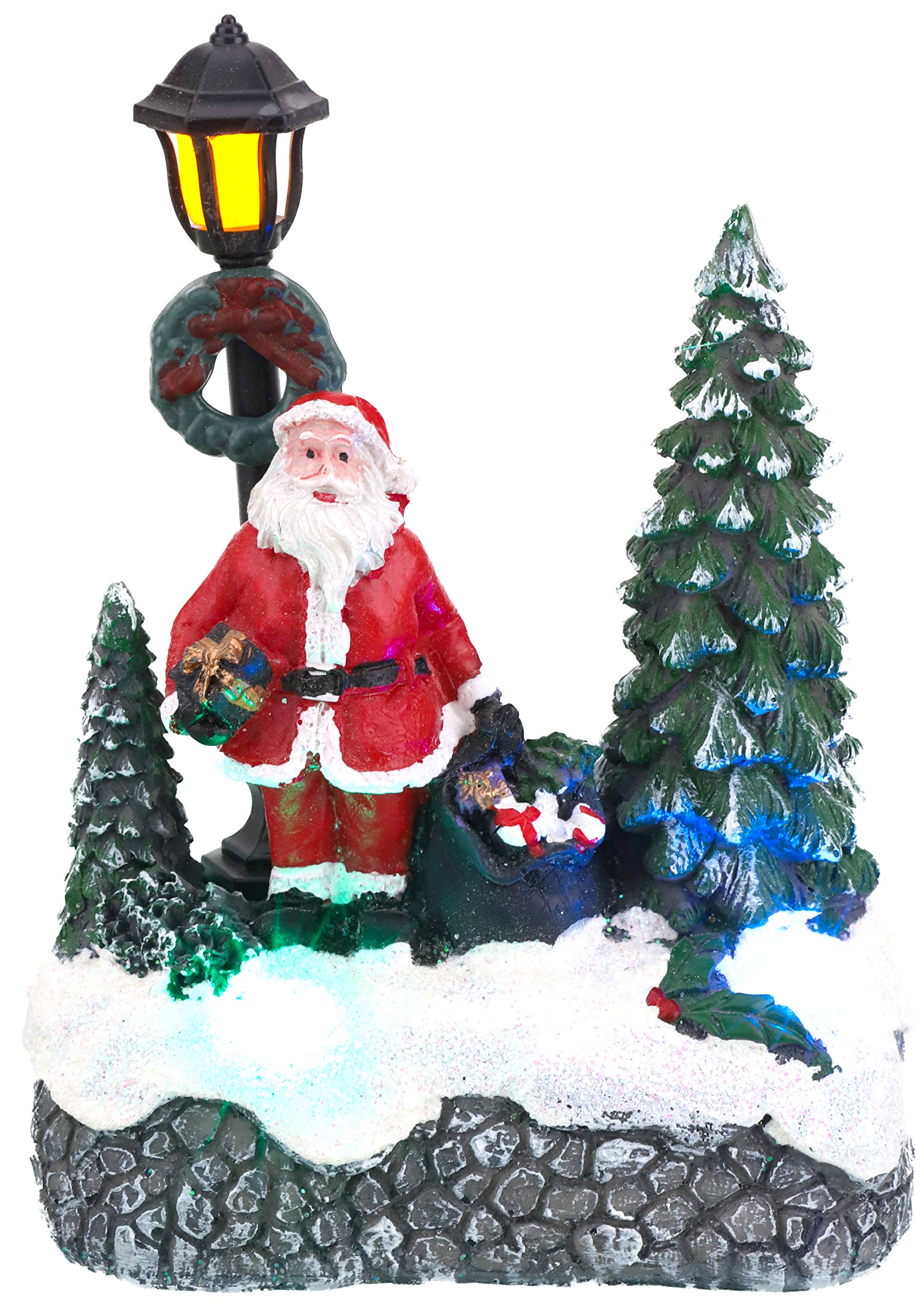 Christmas Concepts® 130mm (5.2") LED Light Up Christmas Scene (Santa with Presents)