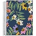 Erin Condren 8.5” x 11” Productivity Spiral Notebook, Lines & Checklist Layout with 80 Lb. Paper, Daisy Blooms Cover, 160 Productivity Notebook Pages, Platinum Coil, Stickers Included