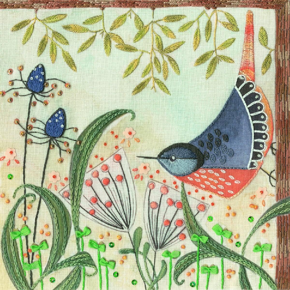 Bothy Threads Embroidery Kit - Flights of Fancy - Nuthatch