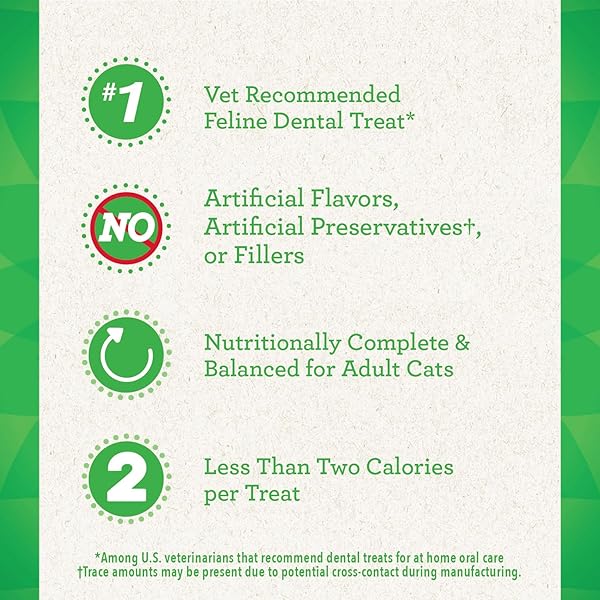 GREENIES CAT TREATS, FELINE VETERINARIAN-RECOMMENDED ADULT NATURAL DENTAL CAT TREATS, SAVORY SALMON FLAVOR, 9.75 OZ. TUB