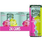 Maison Perrier French Kiss Sweetened Sparkling Water, Raspberry &amp; Lime | Made with Real Fruit Juices and prebiotics, there's so much to love! It's a kiss of sweetness with benefits! 24 pack.