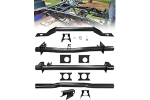 HOBUSKA 4PCS Front and Rear Fuel Tank Support Crossmember, Upper Shock Mount Crossmember, Rear Spare Tire Support Crossmember Compatible with 1999-2006 Chevy Silverado 1500 & GMC Sierra 1500 2500