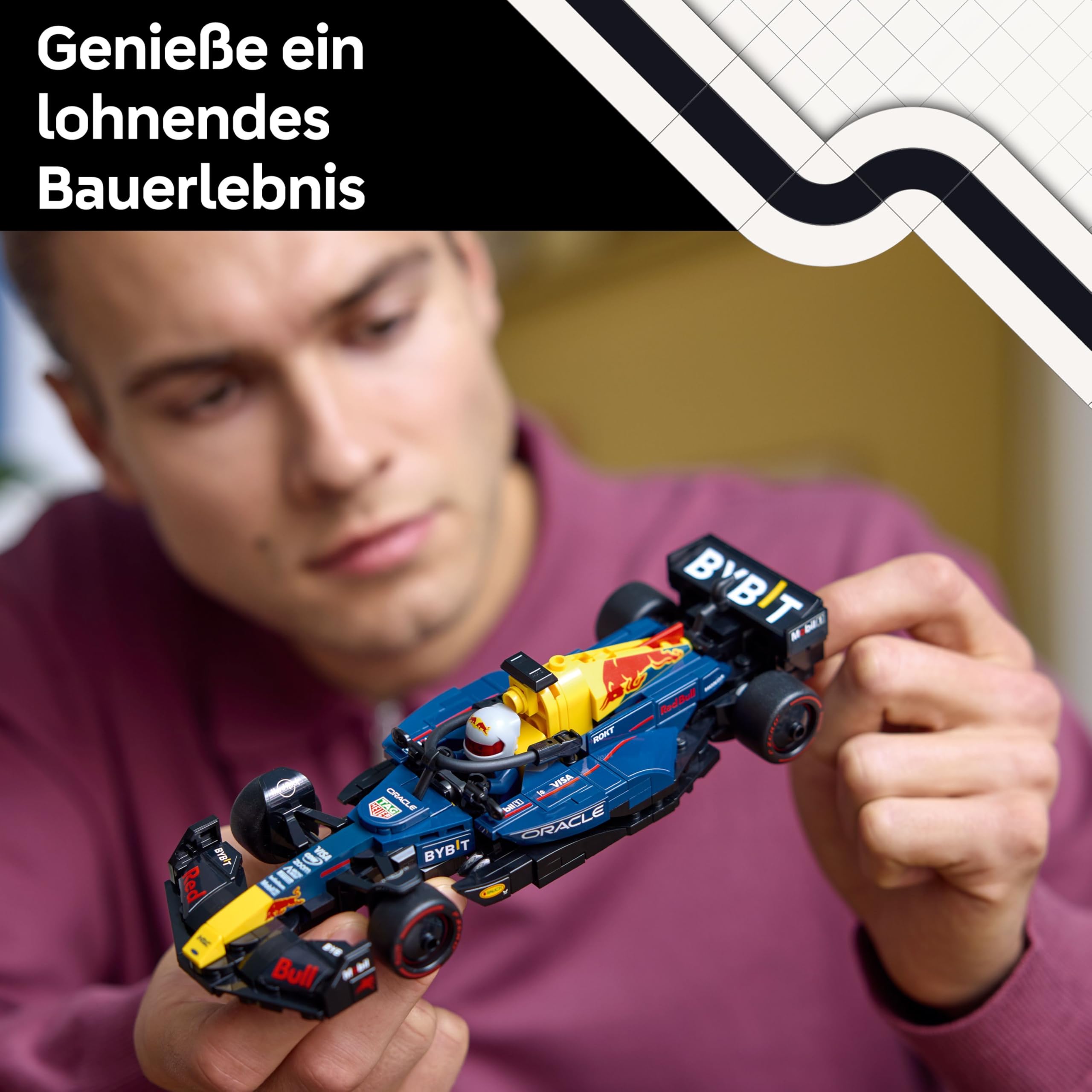 LEGO Speed Champions Oracle Red Bull Racing RB20 F1 Rennauto - Modell für Erwachsene mit Formel 1 Minifigur zum Sammeln - Ausstellungsstück und Geschenk für Fans von Motorsport & Rennwagen 77243 4