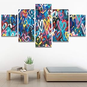 SIGNWIN 5 Panel Canvas Wall Art Modern Art...