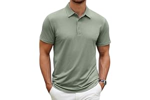 COOFANDY Men's Polo Shirt Golf Quick Dry Performance Short Sleeve Moisture Wicking Athletic Polo Collared Tennis T-Shirt