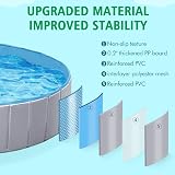 Yaheetech PVC Foldable Pet Pool 140x30cm Extra Large Indoor Outdoor Gray view 4