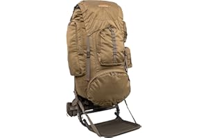 ALPS OutdoorZ Commander + Pack Bag – 5,250 in³ Hunting Backpack with Freighter Frame, Rifle Holder, Spotting Scope Pocket, Ripstop Fabric, Adjustable Coyote Brown Pack