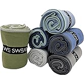 We Sweat’s (6 Pack) Microfiber Gym Towels, Silver ION Odor-Free Absorbent Fiber, Fast Drying Men & Women Workout Gear for Body Sweat, Towels, Sports Exercise Fitness Gear