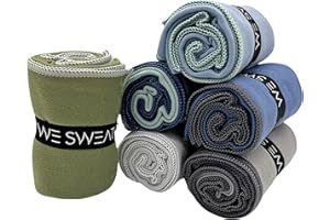 WESWEAT We Sweat’s (6 Pack) Microfiber Gym Towels, Silver ION Odor-Free Absorbent Fiber, Fast Drying Men & Women Workout Gear for Body Sweat, Towels, Sports Exercise Fitness Gear