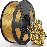 Amoybaby Silk Gold PLA Filament 1.75mm, 1kg(2.2lbs) High Speed Shiny Metallic Golden 3D Printer Filament, Low Warp & Clog-Free, Dimensional Accuracy +/- 0.03mm for FDM 3D Printers