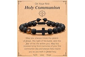 ORISPRE To Mens Boys Gifts Cross Bracelet for Son, Grandson, Dad, Husband, Godfather, Men - Birthday Graduation Retirement Christmas Christian Gift for Teens Boys Men