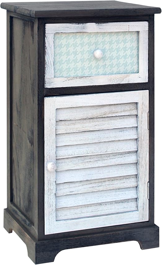Mobili Rebecca Beistellschrank Aufbewahrungskommode 1 Tur 1 Schublade Holz Weiss Grau Braun Design Retro Wohneinrichtung Schlafzimmer Cod Re6072 Amazon De Kuche Haushalt