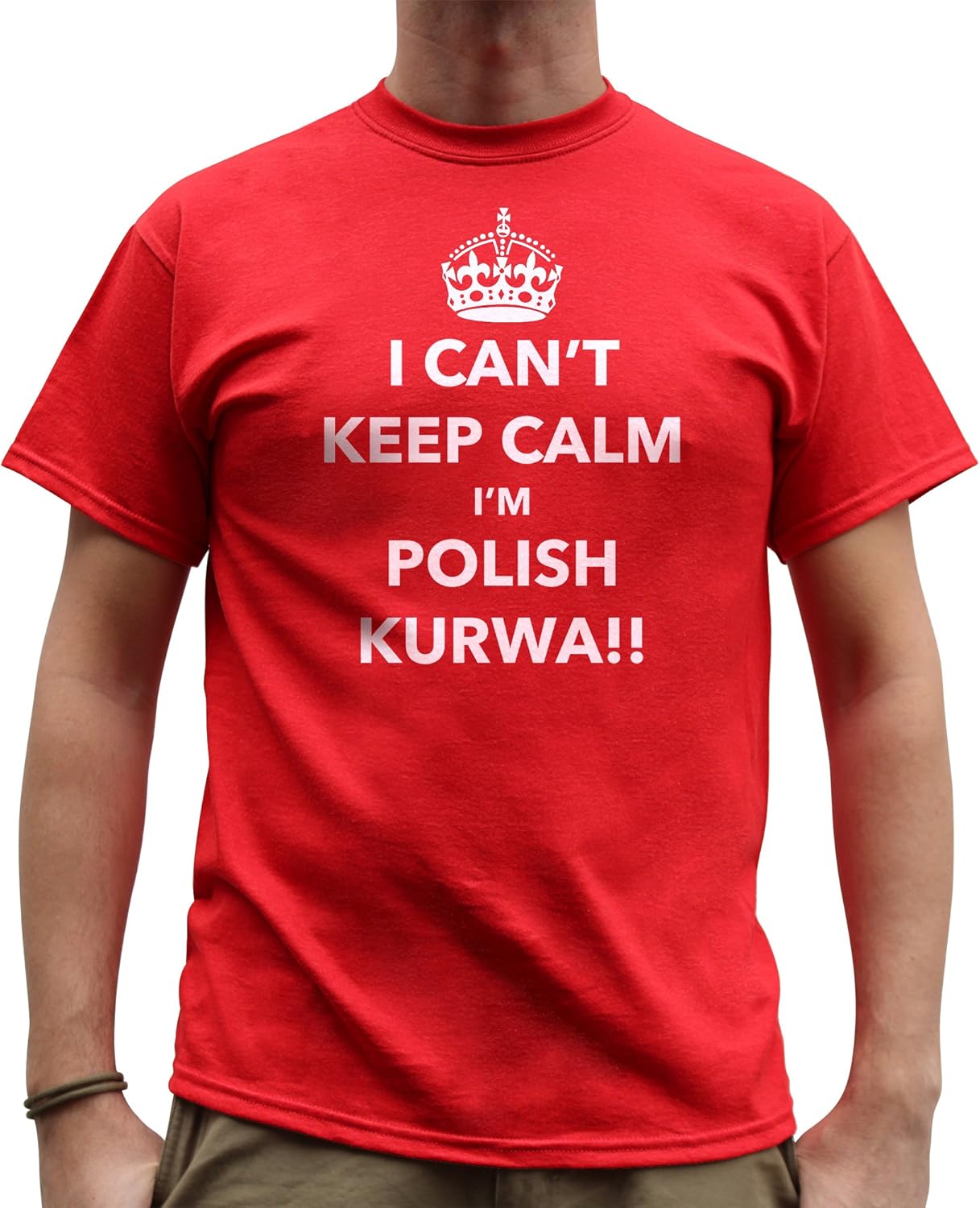 Nutees I Can't Keep Calm I'm Polish Kurwa, Poland Funny Mens T Shirt