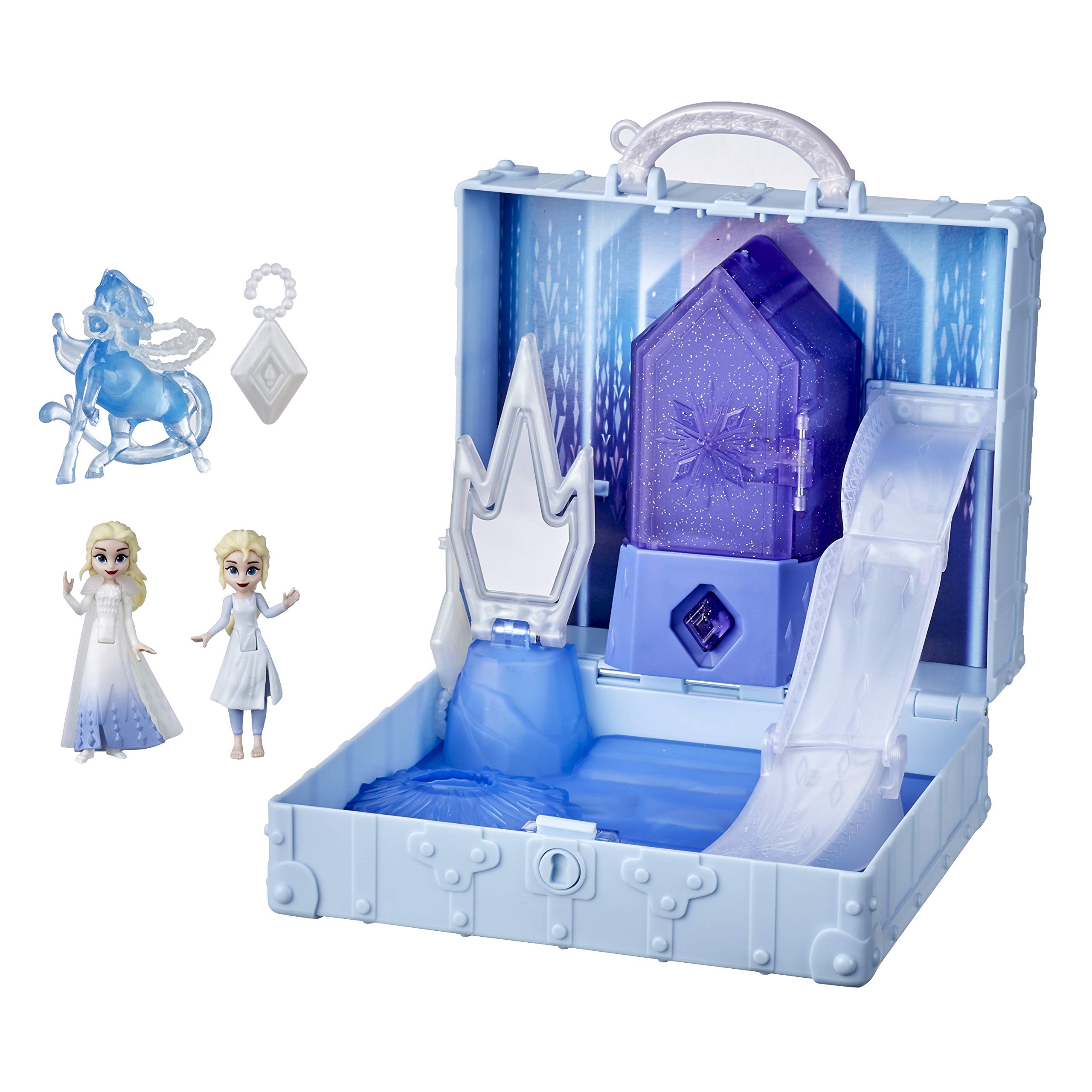 Hasbro Disney Frozen 2 Pop-Up Adventure Ahtohallan Adventure Playset with Handle Includes 2 Elsa Dolls Toy for Kids