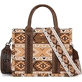 Wrangler Aztec Tote Bag for Women Boho Shoulder Purses and Handbags