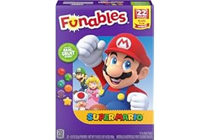 Funables Fruity Snacks, Super Mario, Assorted Fruit, Flavored Snacks, 0.8oz 22 Count