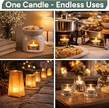 Zuvo 4-Hour Unscented Tea Light Candles 100 Pack White, Cotton Wicks 3.8x1.3 cm view 7