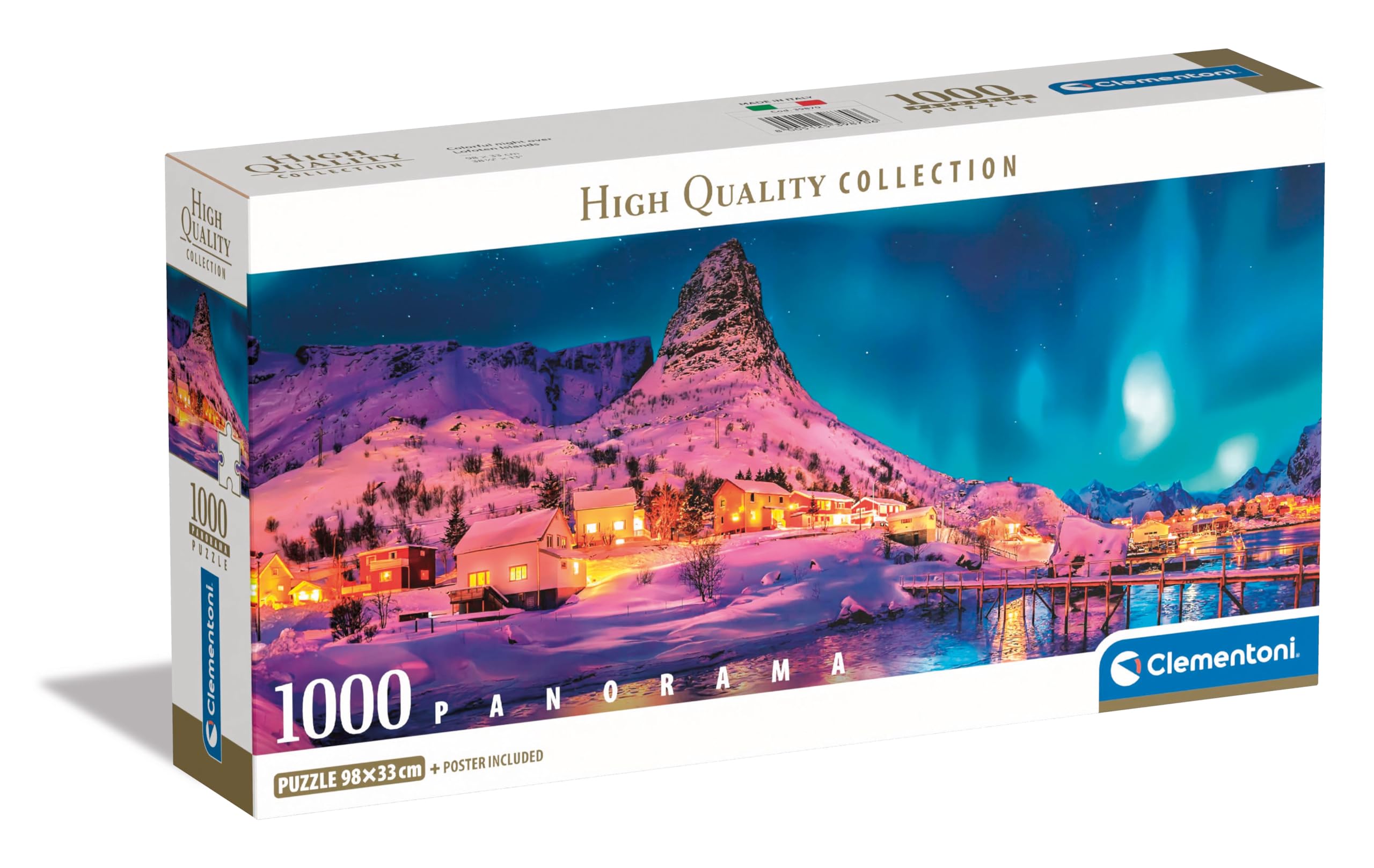 Clementoni Jigsaw Puzzle Collection - Lofoten Islands 1000 Pieces - Poster Included, Puzzle For Adults 14-99 Years, Gift For Men/Women, Landscape, Made In Italy, 39870