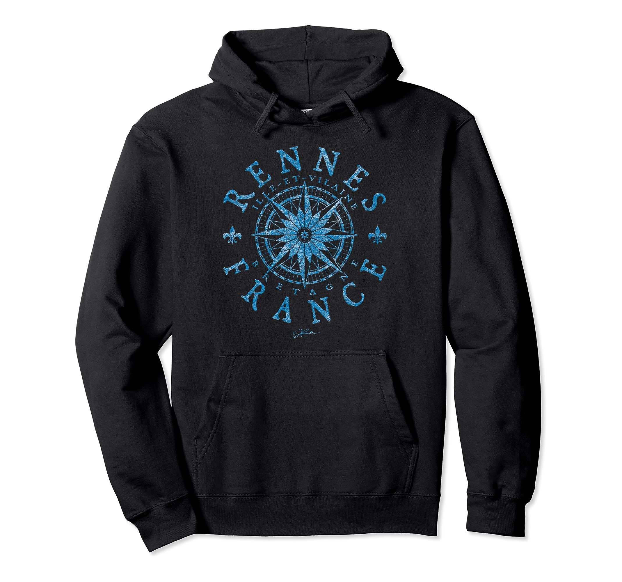 JCombs: Rennes, Brittany, France, Compass Rose Pullover Hoodie