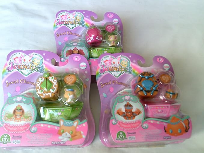Jewelpet Jewel Charm Lot Of 3 Nephrite , Aqua & Sango Amazon.co.uk